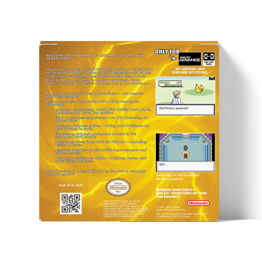 Pokémon Recharged Yellow | GBA RTC