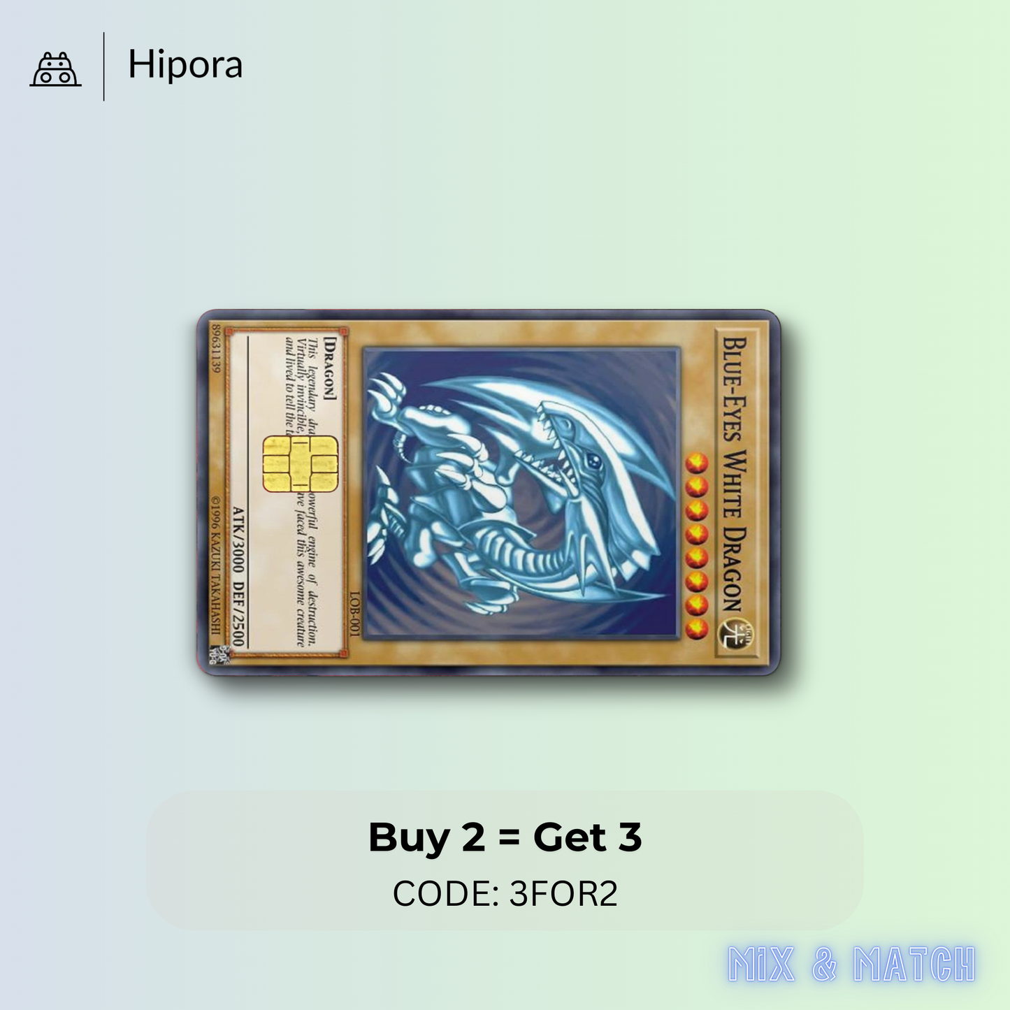 Blue Eyes White Dragon Credit Card Skin