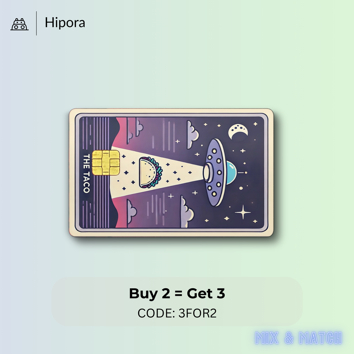 Tarot Card Alien Taco Credit Card Skin