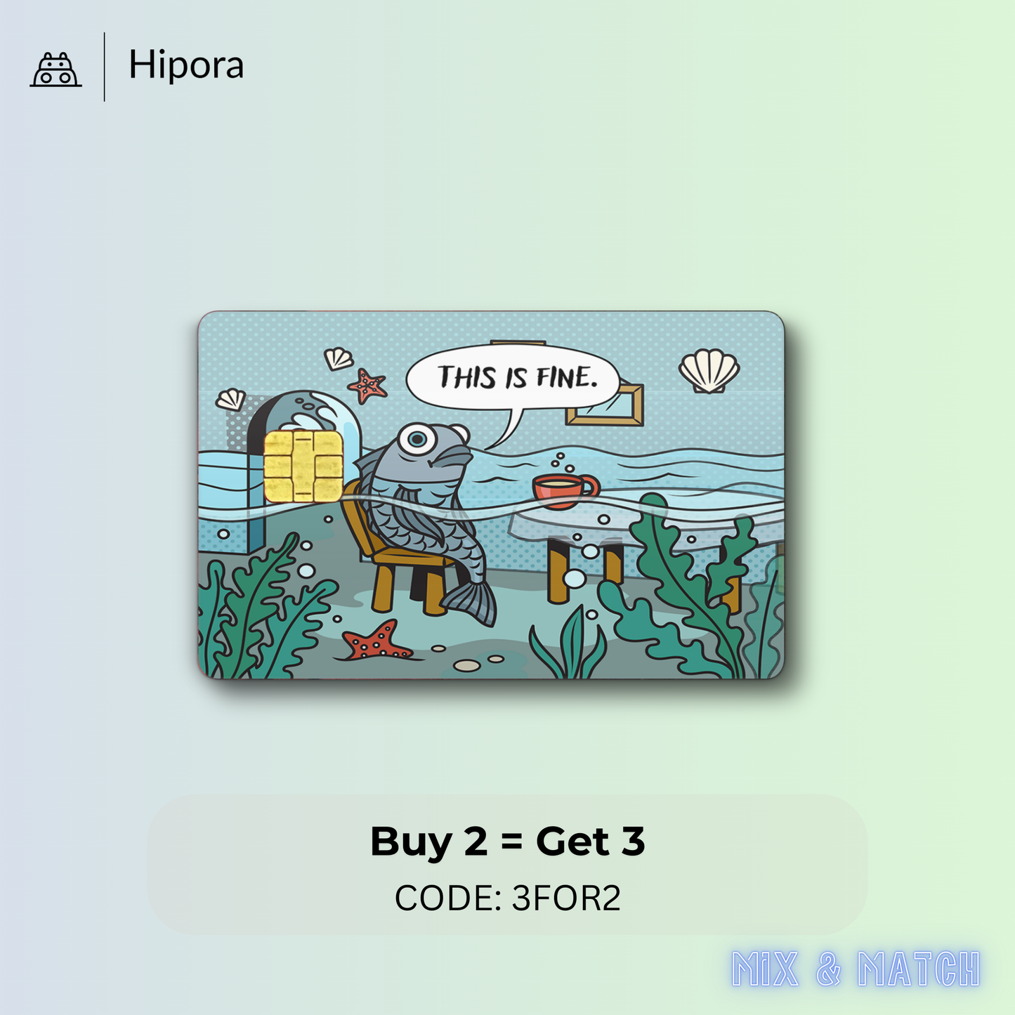 Drowning Fish Meme Credit Card Skin