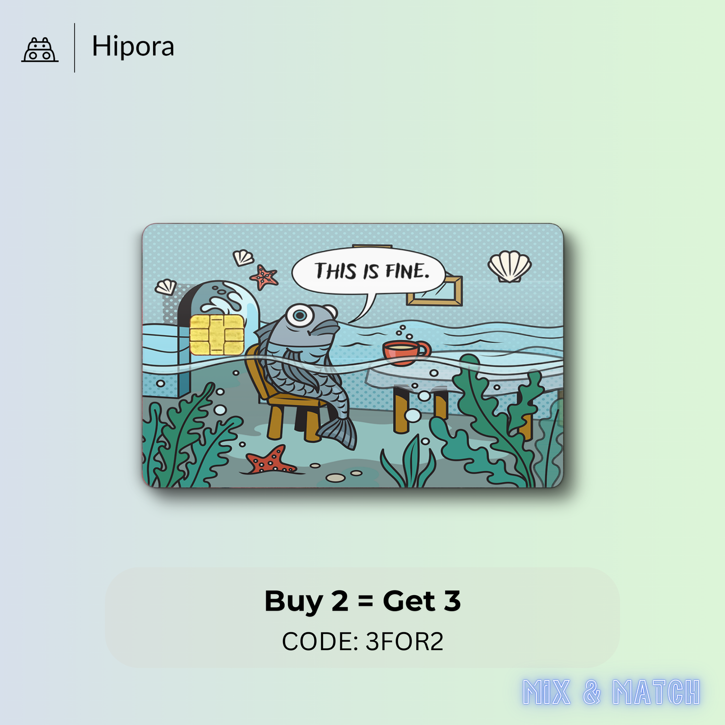 Drowning Fish Meme Credit Card Skin