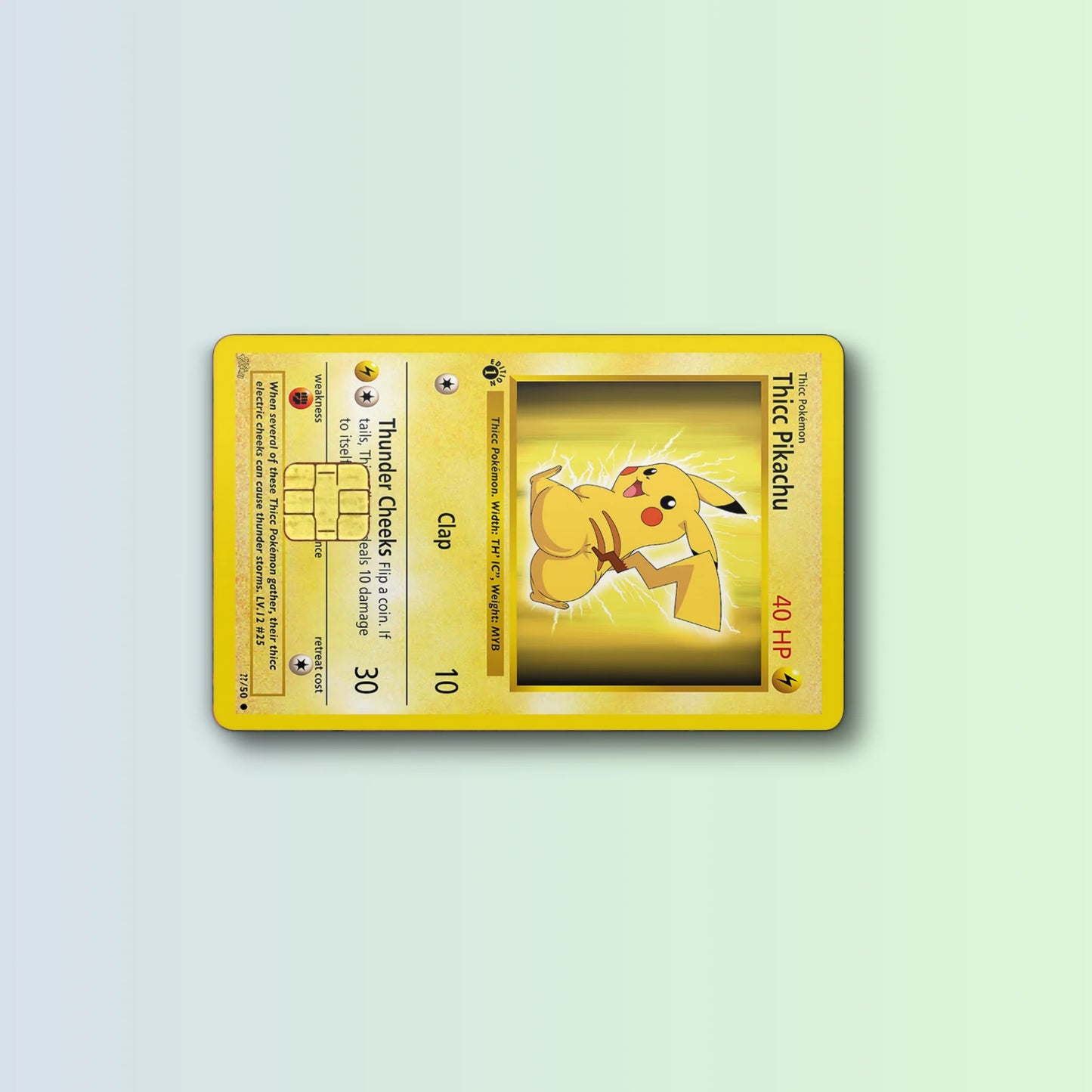 Thicc Pikachu Parody Credit Card Skin